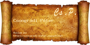 Csongrádi Péter névjegykártya